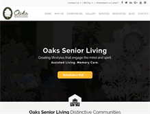 Tablet Screenshot of oaksseniorliving.com